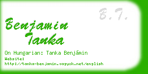 benjamin tanka business card